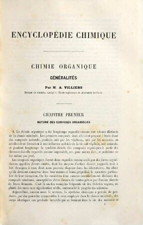 Généralités (de Chimie organique.)