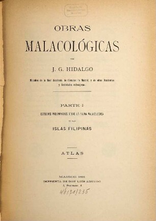 Memorias de la Real Academia de Ciencias Exactas, Físicas y Naturales de Madrid. 14. 1891 = Part 1, Atlas
