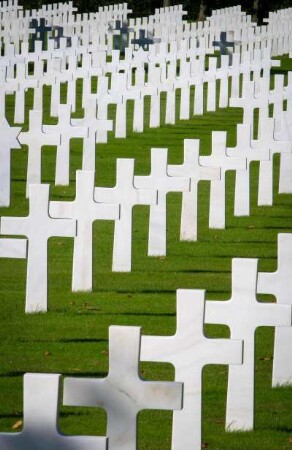 Frankreich. Basse Normandie. Manche. Saint James. Amerikanischer Soldaten Friedhof. 4400 gefallene Soldaten der Normandie Invasion