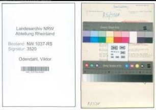Entnazifizierung Viktor Odendahl , geb. 29.03.1900 (Stadtinspektor)