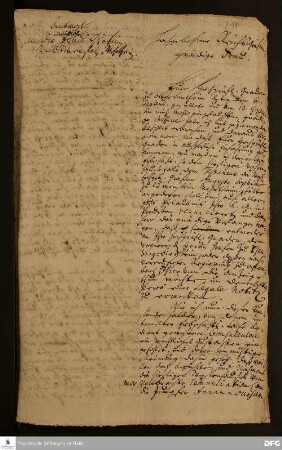 Brief von Amöne Sophie Friederike zu Löwenstein-Wertheim-Virneburg an August Hermann Francke.