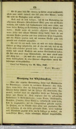 Benützung des Abziehwassers