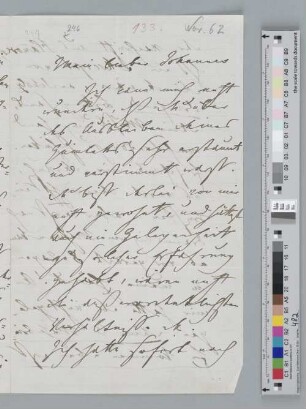 Brief an Johannes Brahms