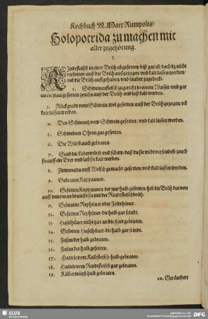 Holopotrida zu machen mit aller zugehörung