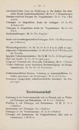 10, Forstwissenschaft