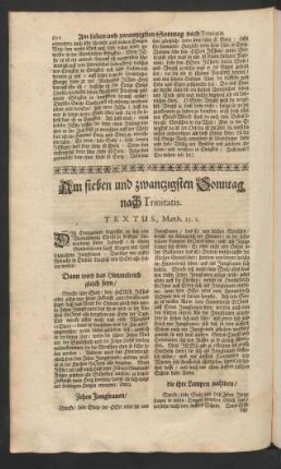 Am sieben und zwantzigsten Sonntag nach Trinitatis