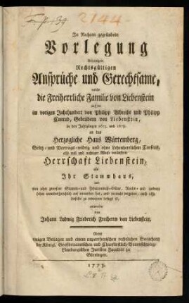 1-185, Vorlegung derjenigen Rechtsgueltigen ...