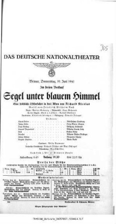 Segel unter blauem Himmel