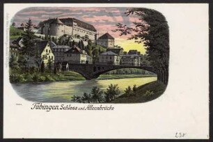 230, Tübingen, Schloss und Alleenbrücke.