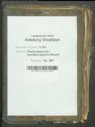Die Archive und Registraturen der vormaligen Münsterschen Obergerichte (Einrichtung der Margarethenkapelle) Bd. 1