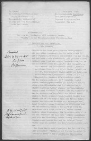 Kirchheim/Teck: Pfarrbericht 1931