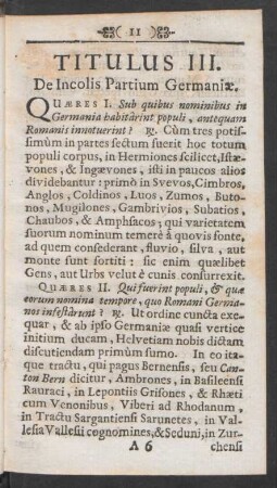 Titulus III. De Incolis Partium Germaniae