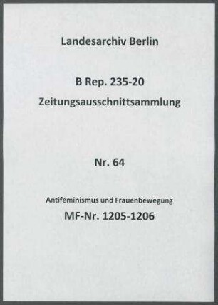 Antifeminismus und Frauenbewegung