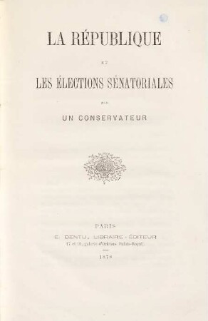 La République et les élections sénatoriales