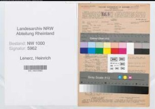 Entnazifizierung Heinrich Lenerz, geb. 22.05.1910 (Kaufm.Angest.)