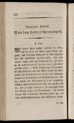 Dreyzehnter Abschnitt. Von den Lufterscheinungen