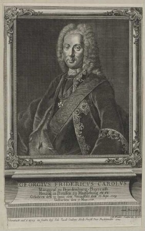 Bildnis des Markgrafen Georg Friedrich Karl von Brandenburg-Bayreuth