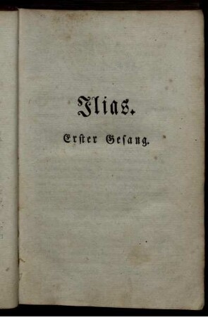 Ilias. Erster Gesang