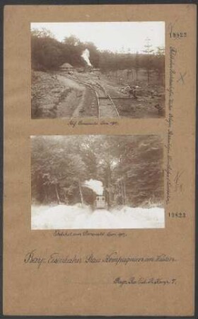 Einfahrt zum Serreswald. (Feldbahn Baldershofen-Weiher-Orhofen-Badenhofen- Schollhofen; Niedbahn)