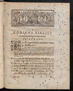 I. Codices Biblici.