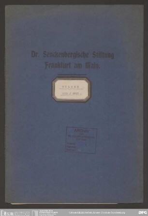 ... Bilanzen: 1915/1916