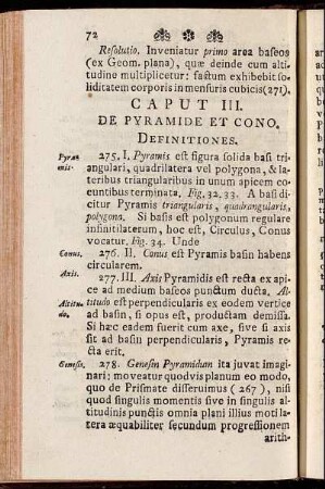 Caput III. De Pyramide Et Cono. Definitiones.