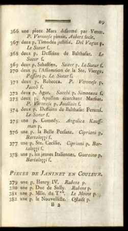 Pieces De Janinet En Couleur