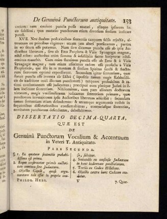 153-162, Übersicht; Sectio I. Superiori ...