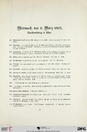 Mittwoch, den 8. März 1905, Nachmittag 4 Uhr (Nr. 359-509)
