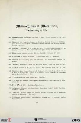 Mittwoch, den 8. März 1905, Nachmittag 4 Uhr (Nr. 359-509)
