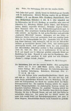 466-467 [Rezension] Muser, Josef, Die Auferstehung Jesu und ihre neuesten Kritiker