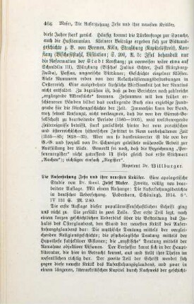 466-467 [Rezension] Muser, Josef, Die Auferstehung Jesu und ihre neuesten Kritiker