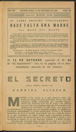 1924008362: El secreto : novela inédita