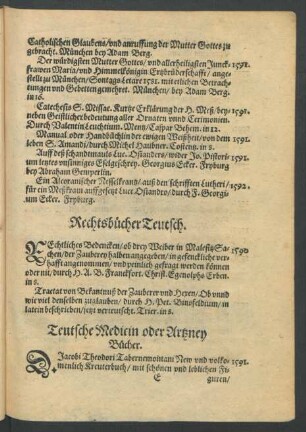 Rechtsbücher Teutsch.