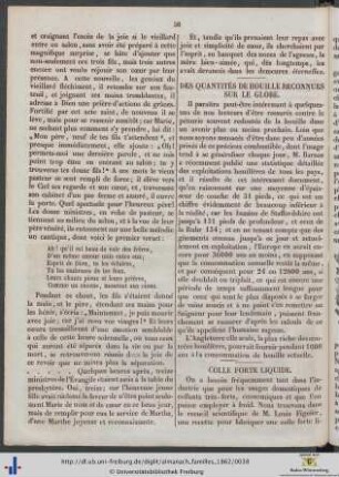 Des quantités de houille reconnues sur le globe.