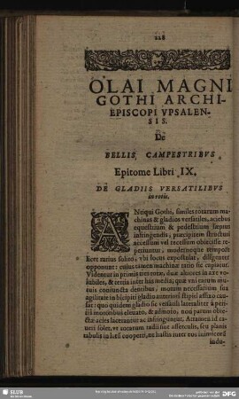 De Bellis Campestribus. Epitome Libri IX.