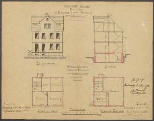 Wiedmaier, Gottlob, Steinhauer Bau eines Wohnhauses