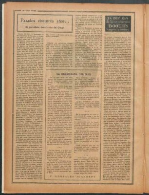 Pasados cincuenta años... : El periodista, descubridor del Congo