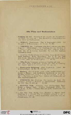 Alte Pläne und Stadtansichten (Nr. 1-128)