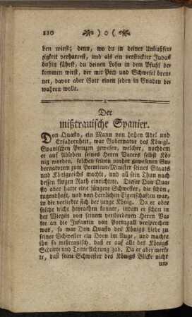Der mißtrauische Spanier.
