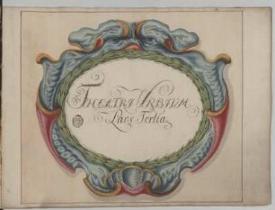 Titelblatt, bez. "THEATRI VRBIVM / Pars Tertia" : .... Pars Tertia
