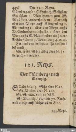 121. Reys. Von Nürnberg, nach Dantzig