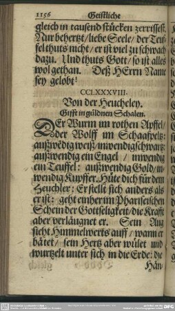 CCLXXXVIII. Von der Heucheley
