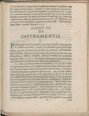 Caput III. De Instrumentis.