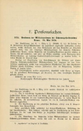E. Pensionssachen