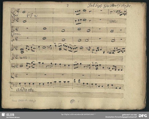 Arminio. Excerpts - Mus.2477-F-110,7 : S, orch, bc