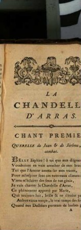 La Chandelle D'Arras : Poëme Heroi-Comique, En XVIII Chants
