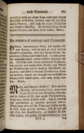 Am neunten Sonntage nach Trinitatis.