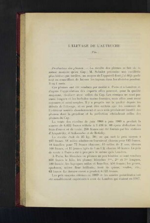 L'Élevage De L'Autruche.
