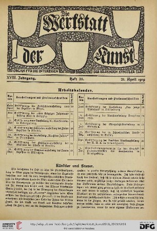 18: Künstler und Steuer
